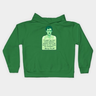 George Orwell Portrait and Quote Kids Hoodie